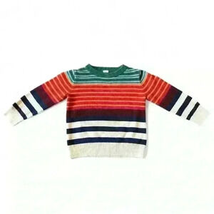 Gap sz 3T Preppy Fall & Winter colorful stripe pullover sweater red green blue